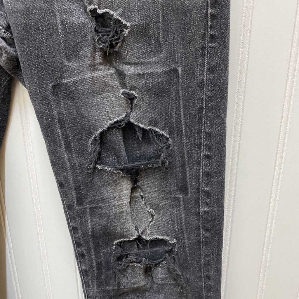 MENS DISTRESSED BLACK JEANS