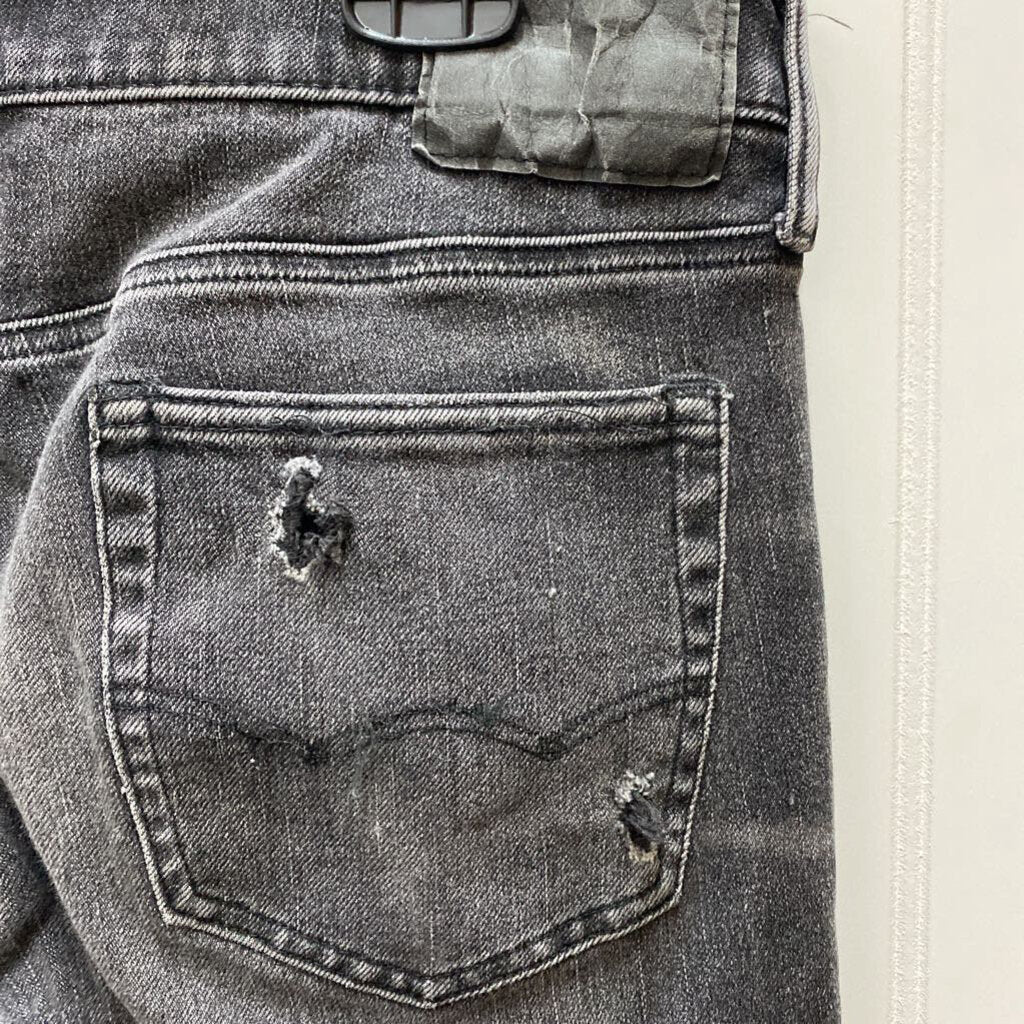 MENS DISTRESSED BLACK JEANS