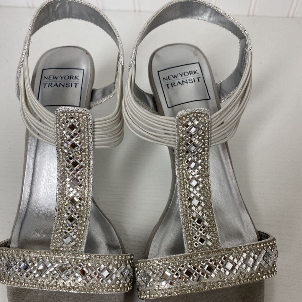 SILVER EMBELLISHED HEELS