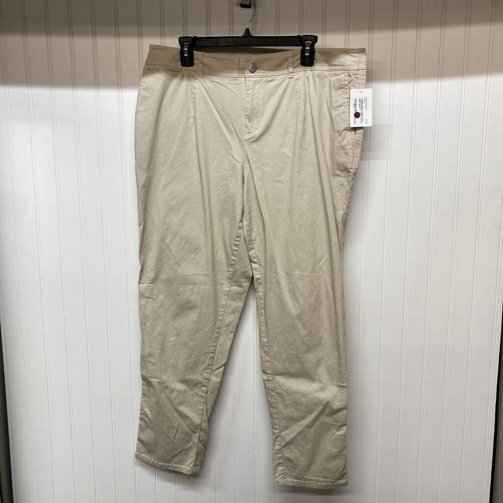 PLEATED KHAKI PANTS