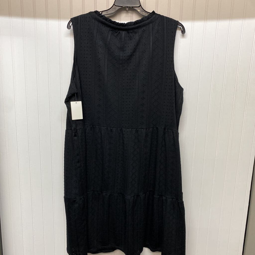 SLEEVLESS EYELET DRESS