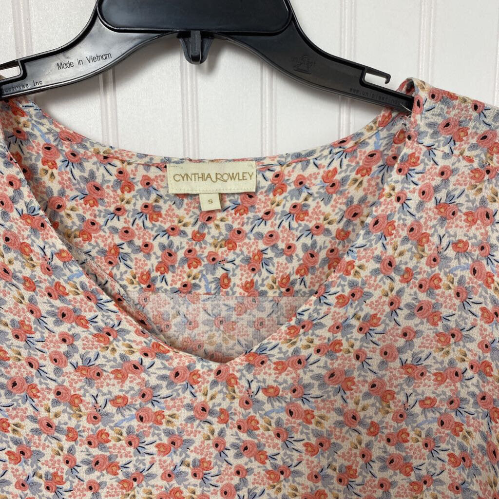 LONG SLEEVE FLORAL PRINT BLOUSE
