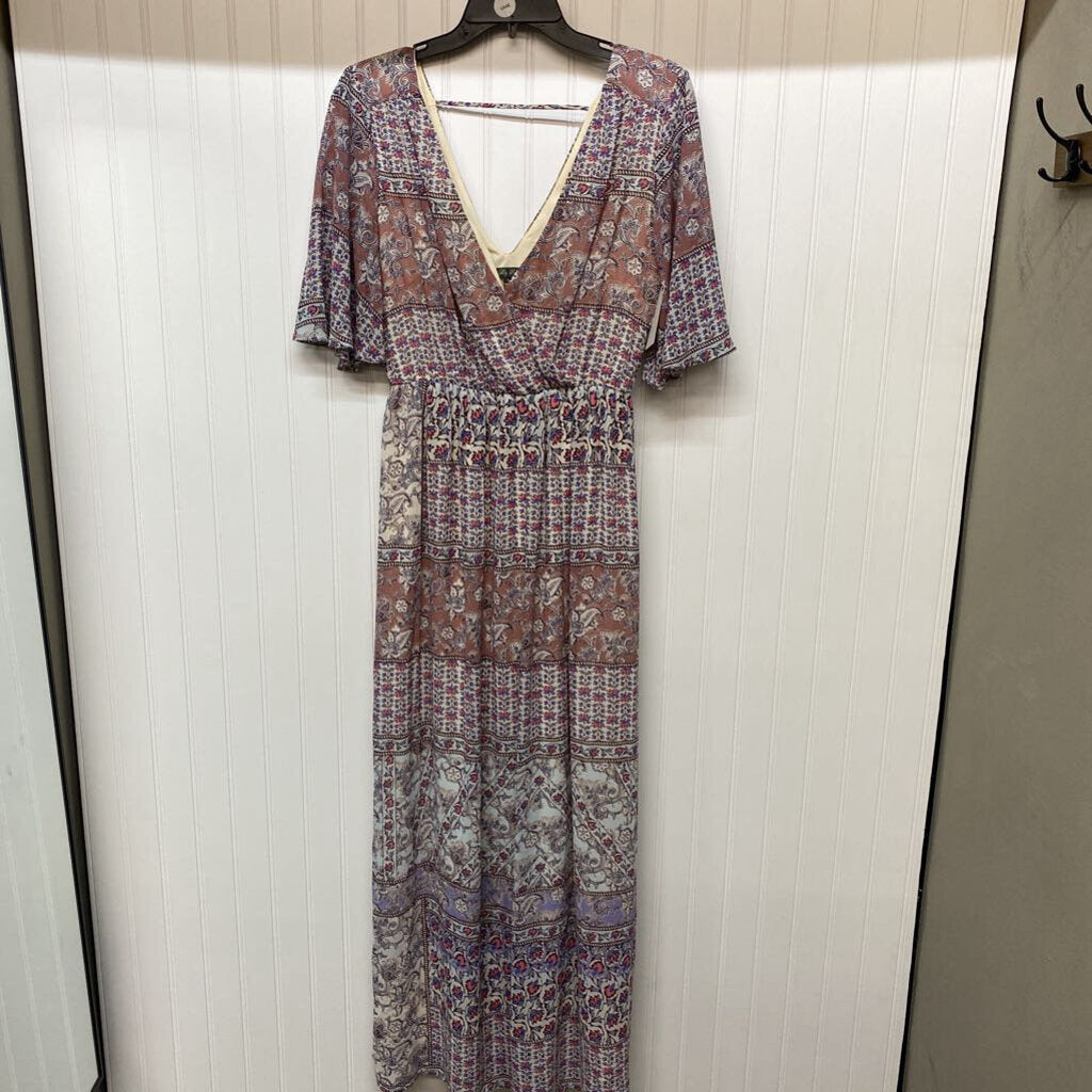 LONG SLEEVE FLORAL PRINT DRESS