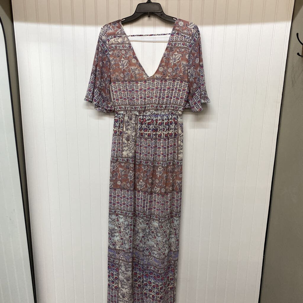 LONG SLEEVE FLORAL PRINT DRESS