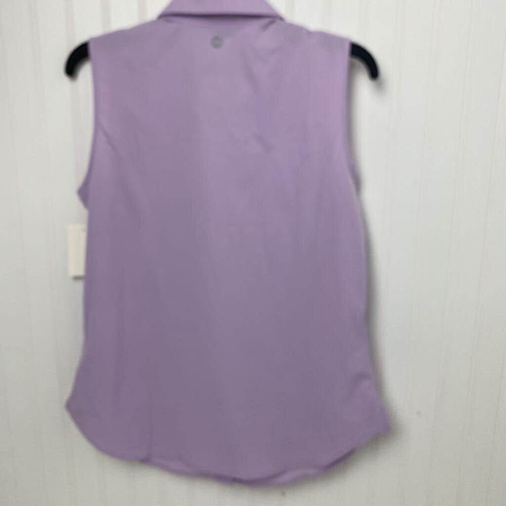 SLEEVELESS BUTTON UP SHIRT