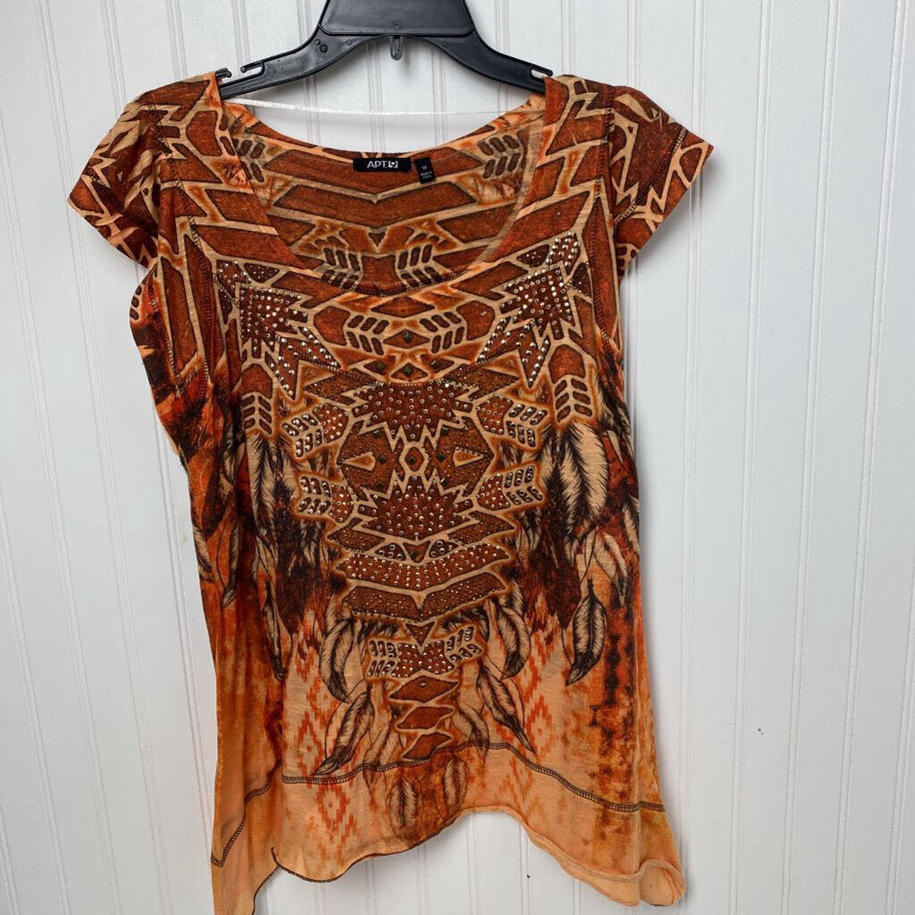 SHORT SLEEVE EMBELLISHED TOP
