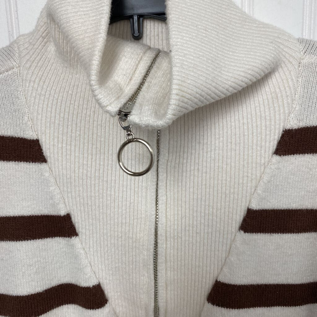 1/4 ZIP STRIPED SWEATER