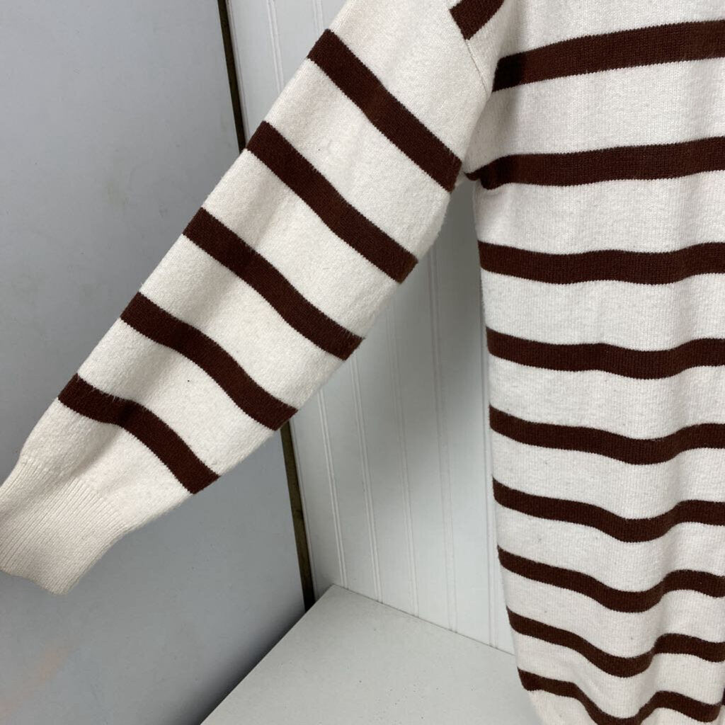 1/4 ZIP STRIPED SWEATER