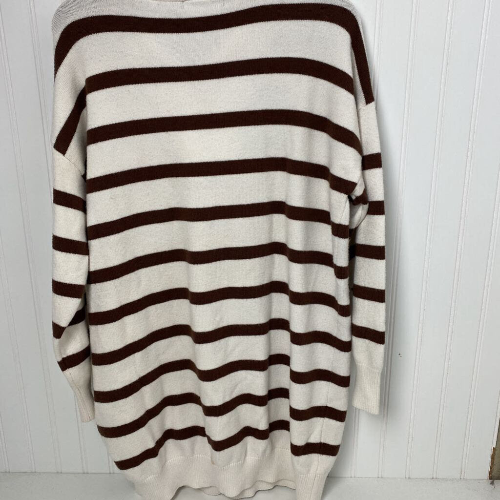1/4 ZIP STRIPED SWEATER