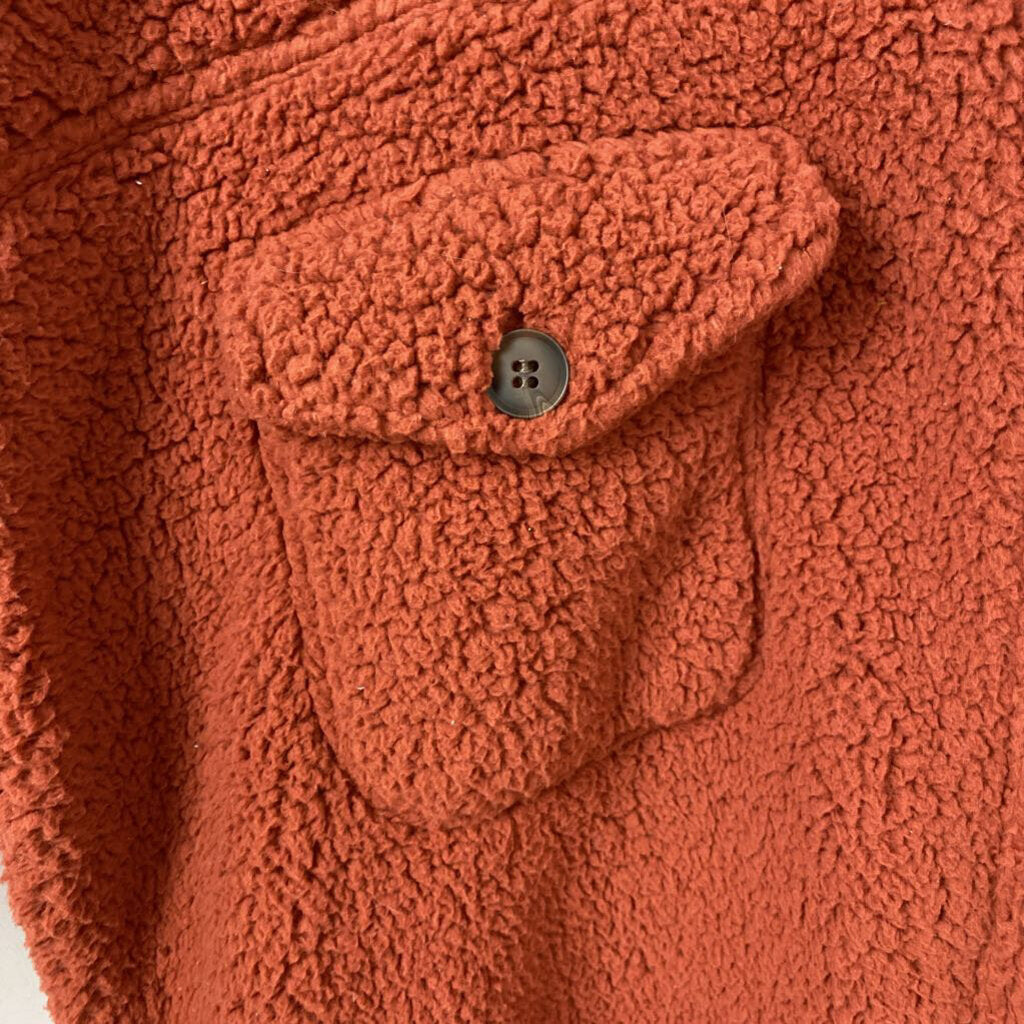 FAUX FUR BUTTON UP JACKET