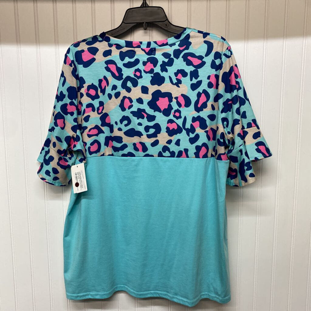 SHORT SLEEVE KNIT TOP