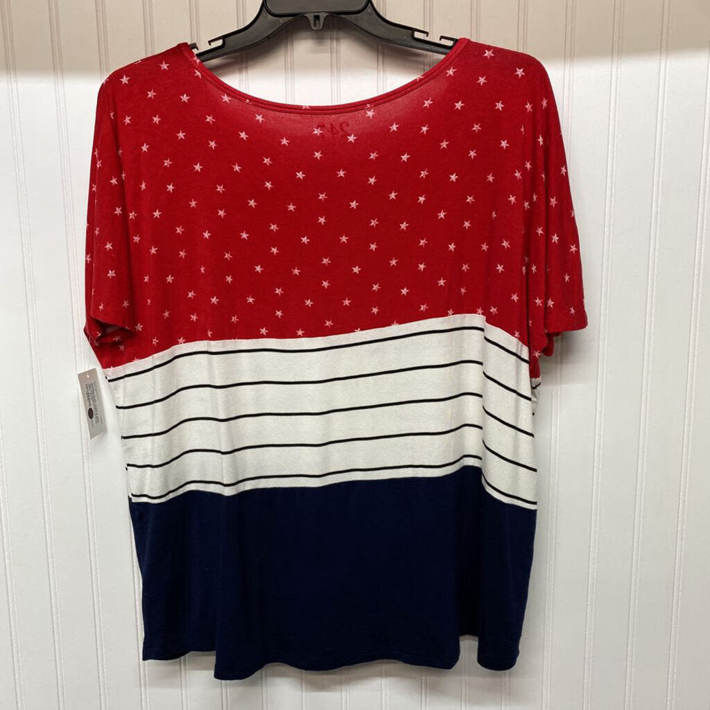 SHORT SLEEVE KNIT TOP