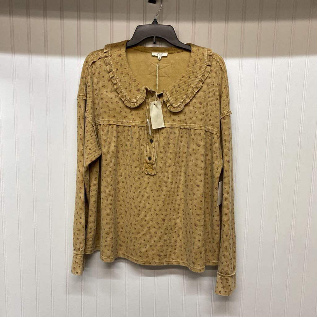 LONG SLEEVE PRINTED KNIT TOP