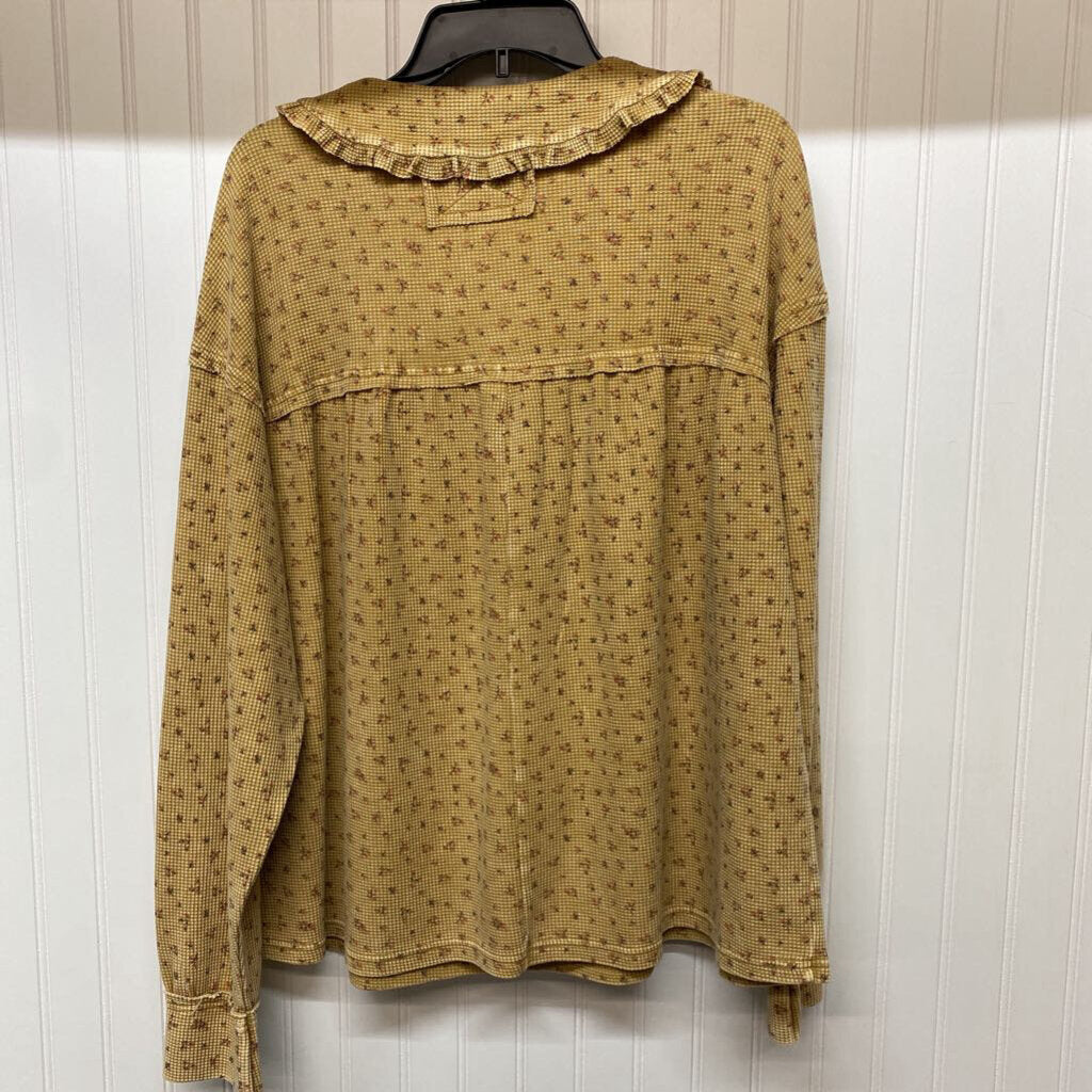 LONG SLEEVE PRINTED KNIT TOP