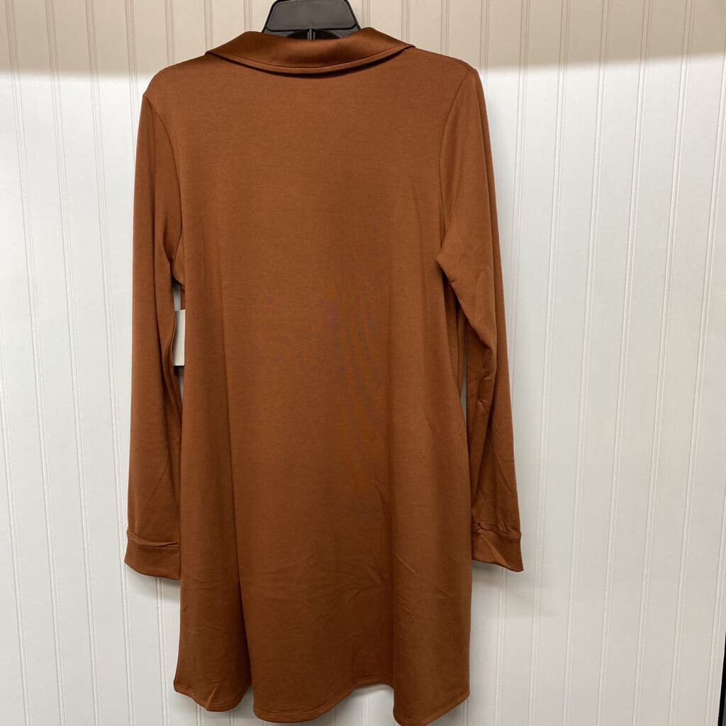 LONG SLEEVE KNIT SHORT DRESS