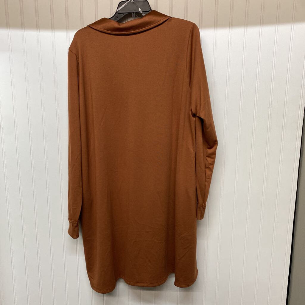 LONG SLEEVE KNIT SHORT DRESS