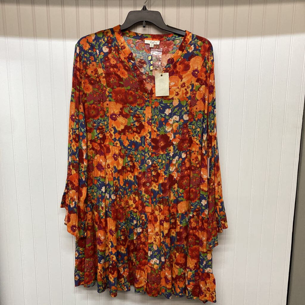 LONG SLEEVE BUTTON UP DRESS