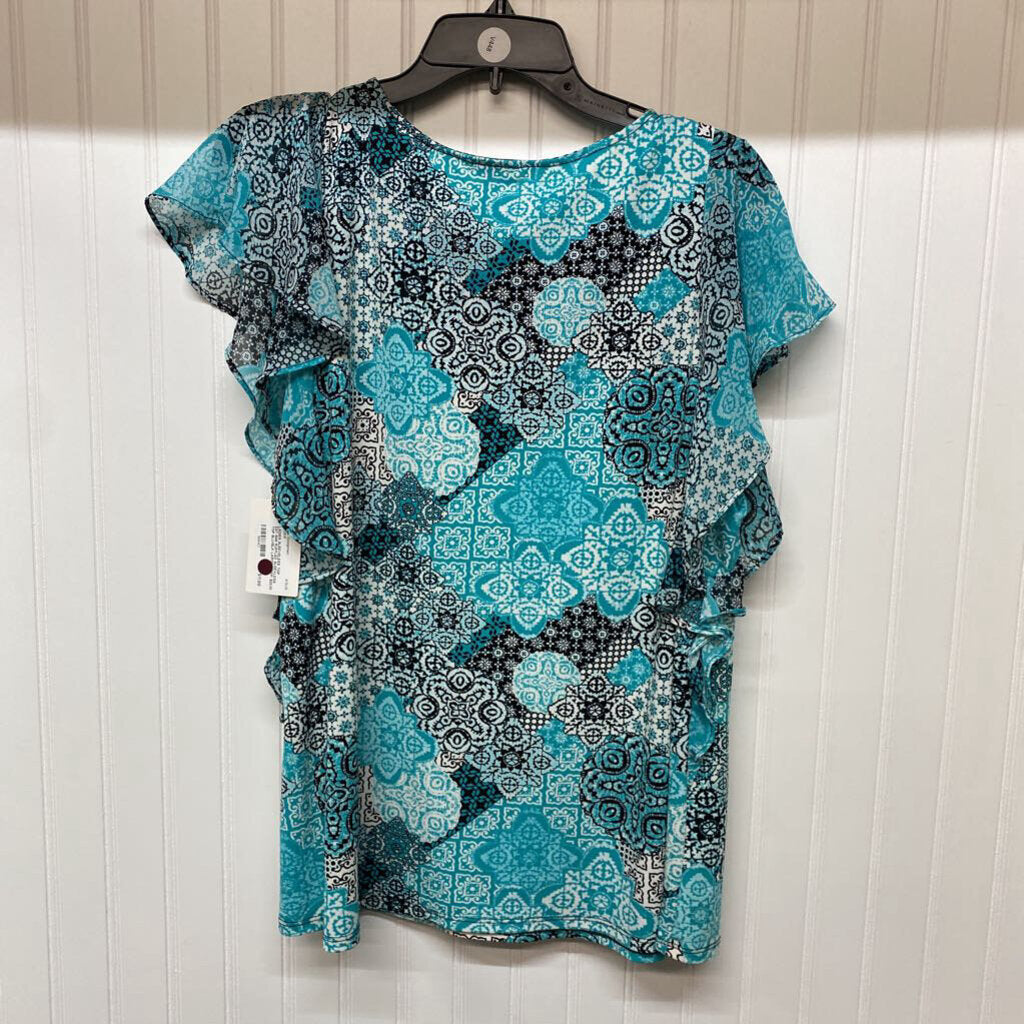 RUFFLED SLEEVLESS TOP