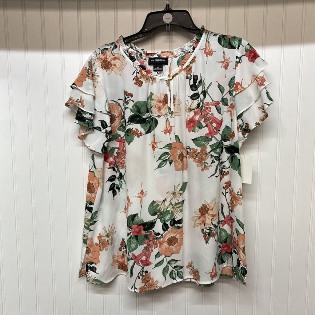 RUFFLED SLEEVED TOP