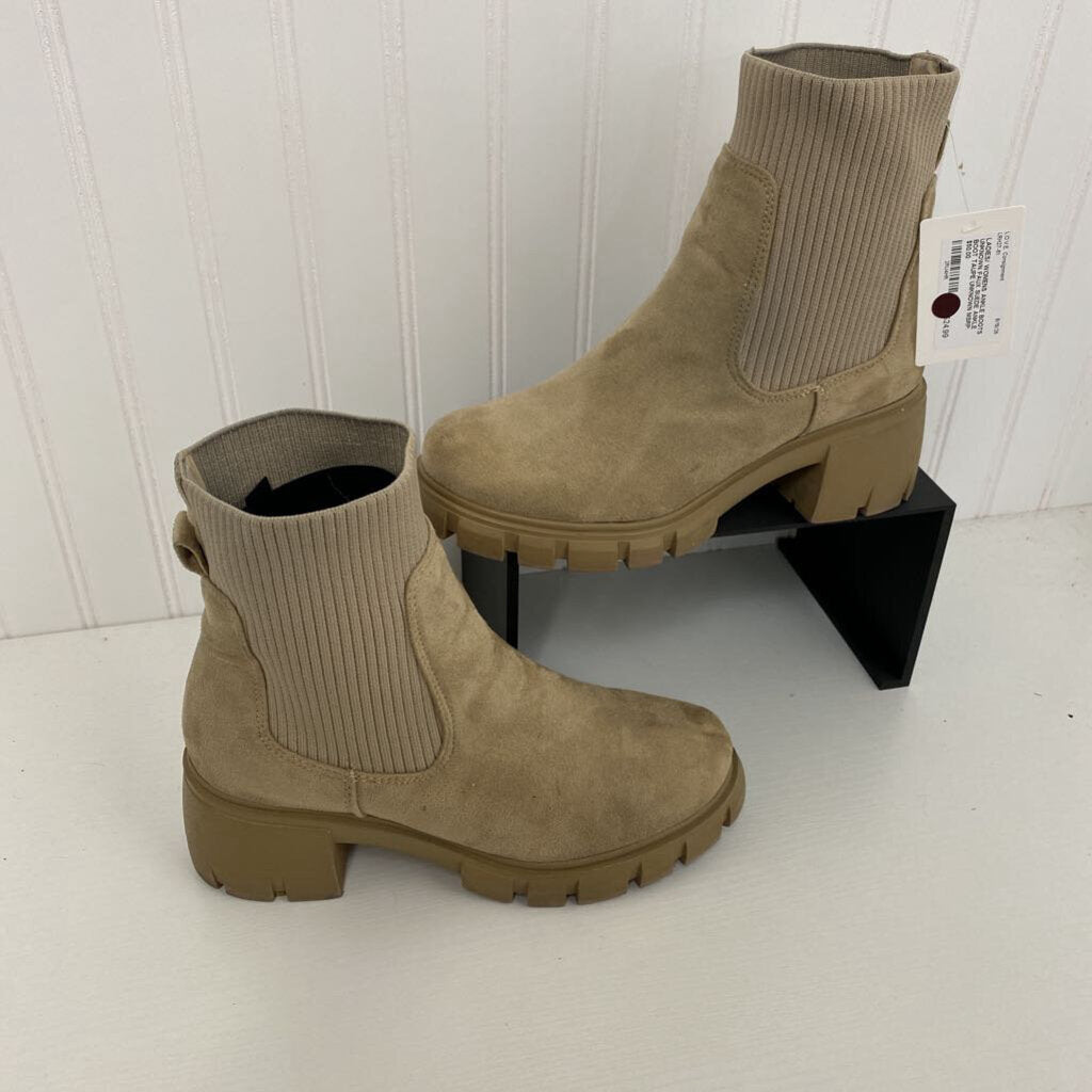 FAUX SUEDE ANKLE BOOT