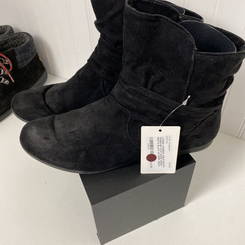 FAUX SUEDE ANKLE BOOTS