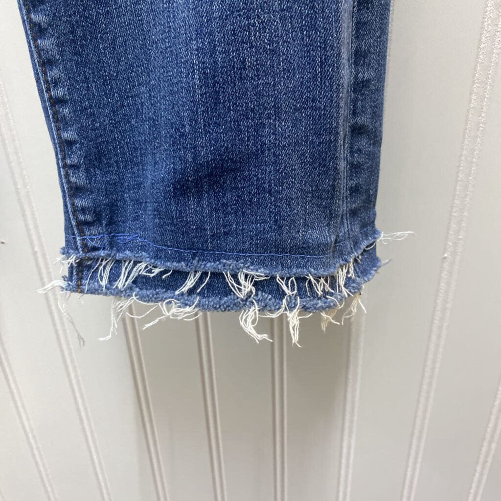 FRAYED HEM JEANS