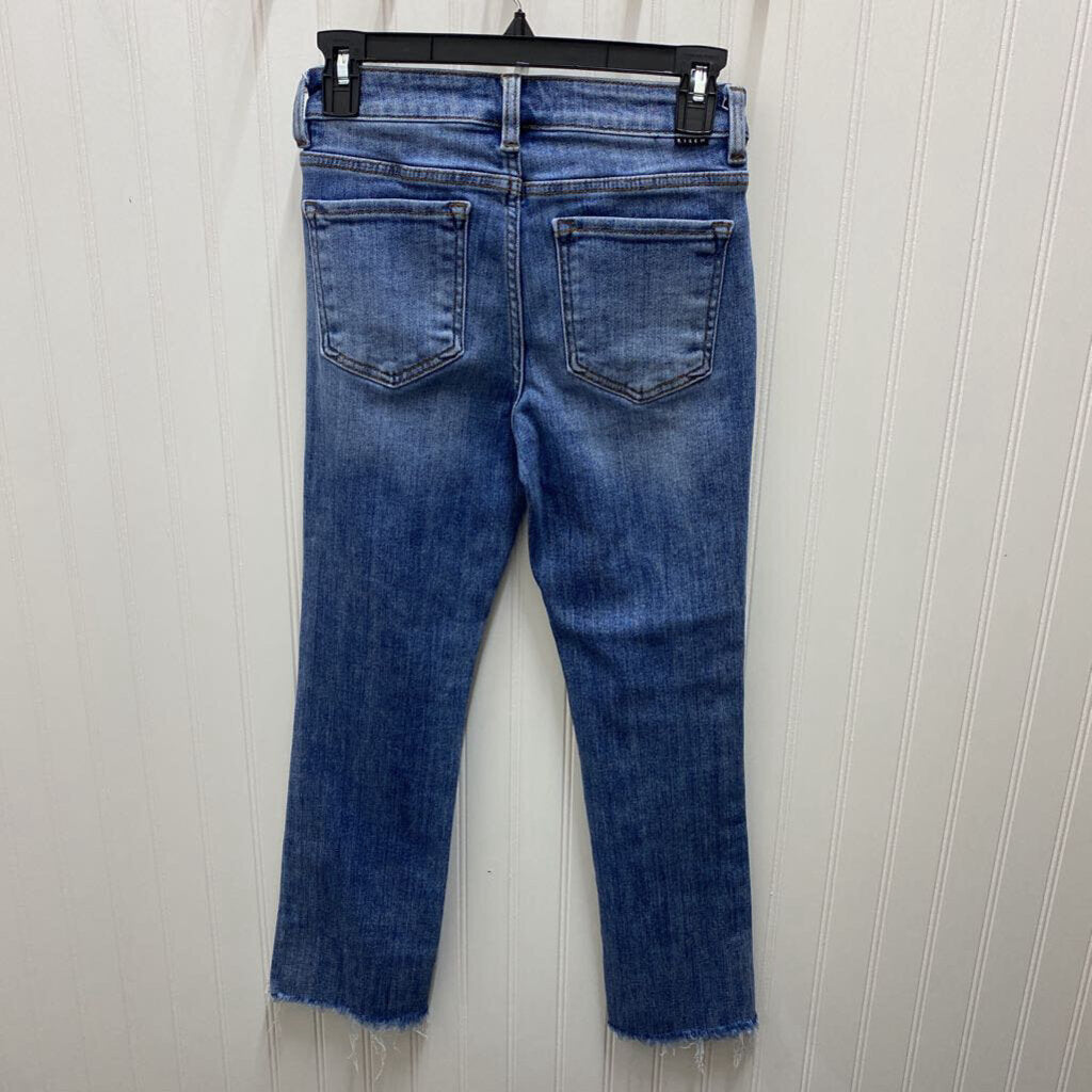 FRAYED HEM JEANS
