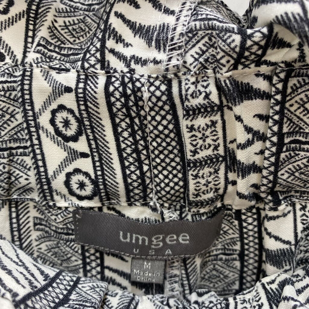 RUFFLED WAIST WIDE LEGGED