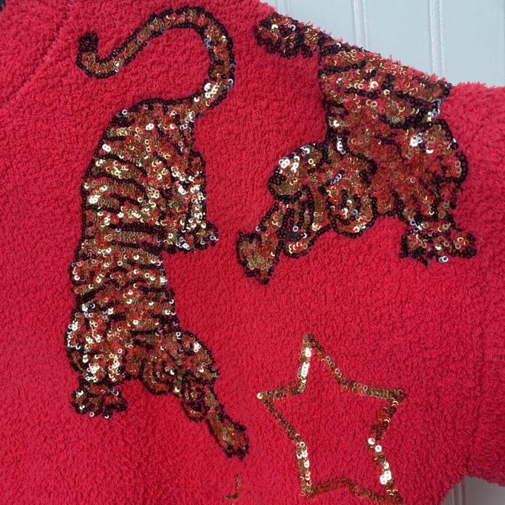 2PC FLEECE GLITTER LION SHORT SET