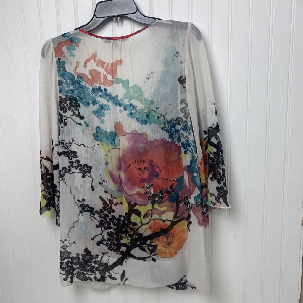 SHEER HALF SLEEVE TOP