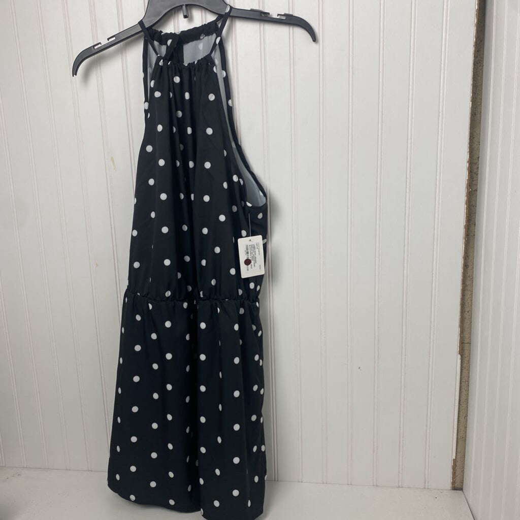 SHORT POKLKA DOT DRESS