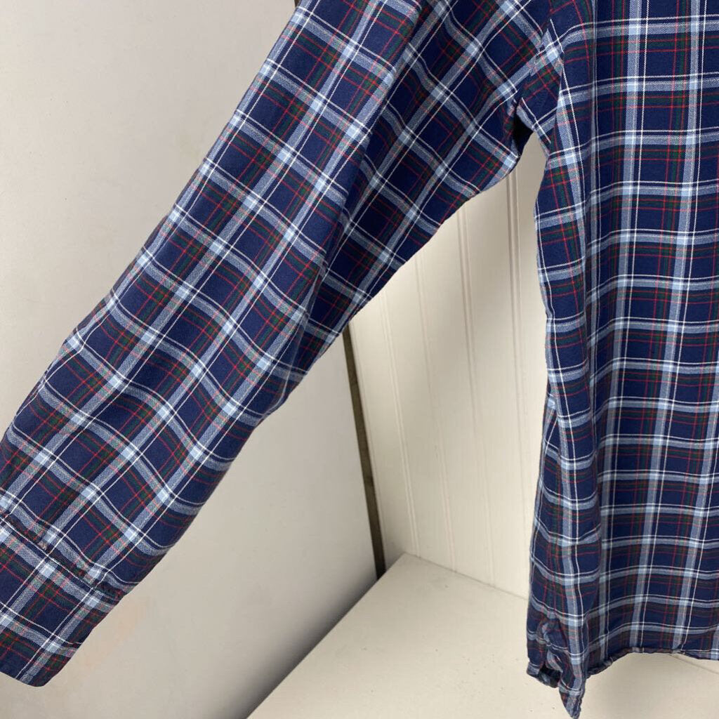 BLUE PLAID LONG SLEEVED
