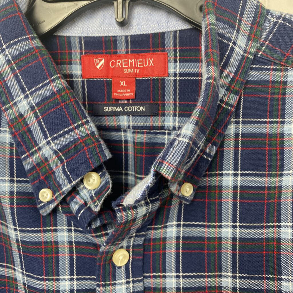 BLUE PLAID LONG SLEEVED