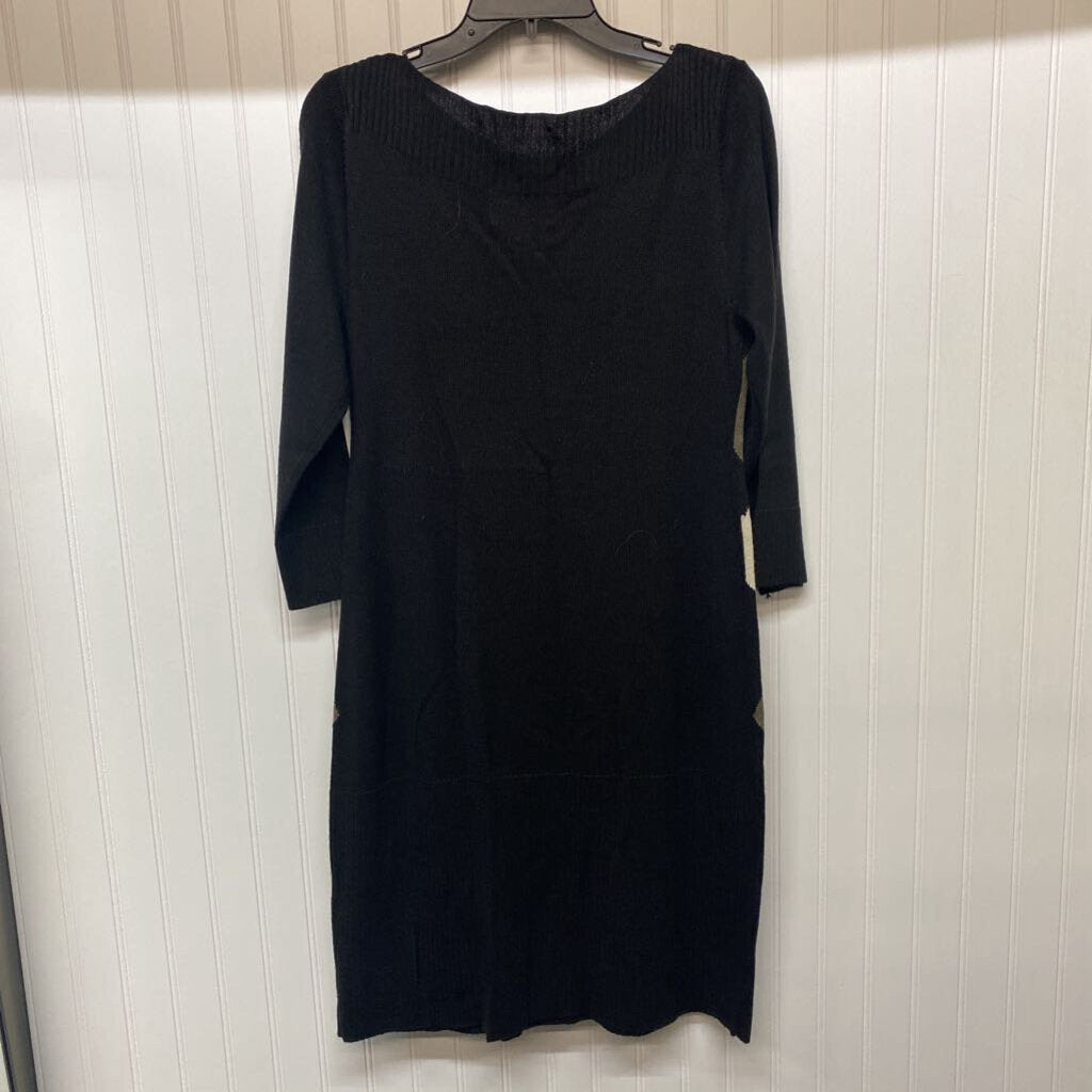 LONG SLEEVED ARGYLE SWEATER DRESS
