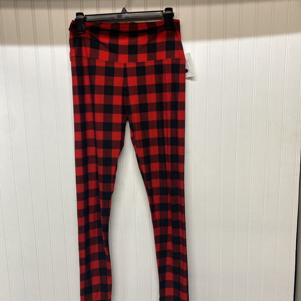 RED AND BLACK CHECKED LEGGINGS