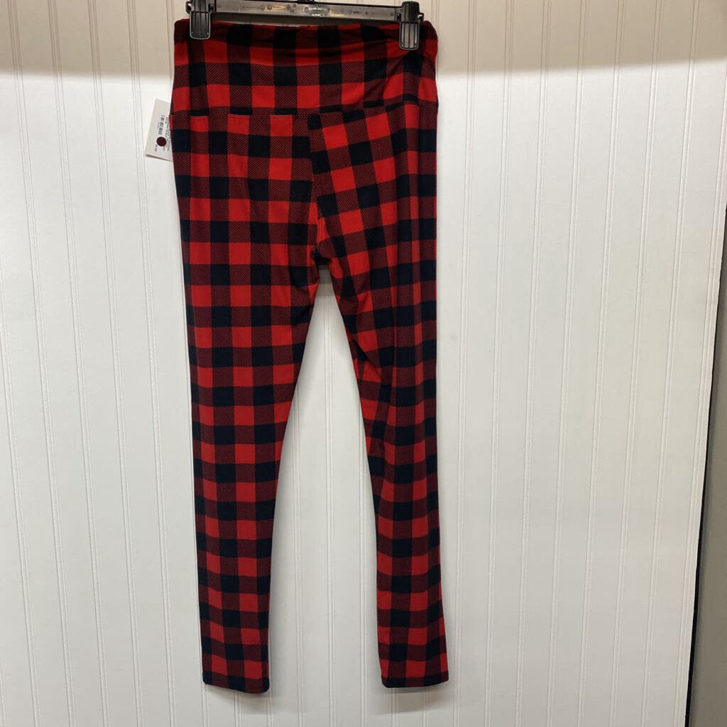 RED AND BLACK CHECKED LEGGINGS