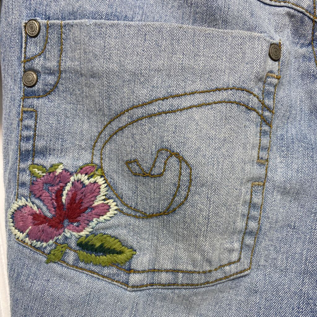 EMBROIDERED LEGGED JEANS