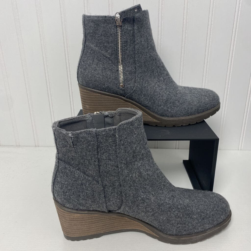 FABRIC WEDGE ANKLE BOOT