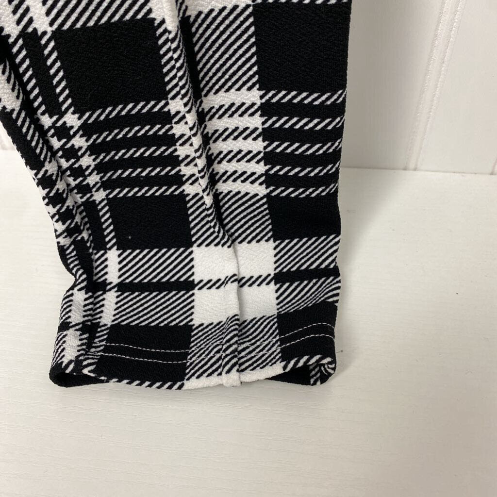 BELTED PLAID PANTS