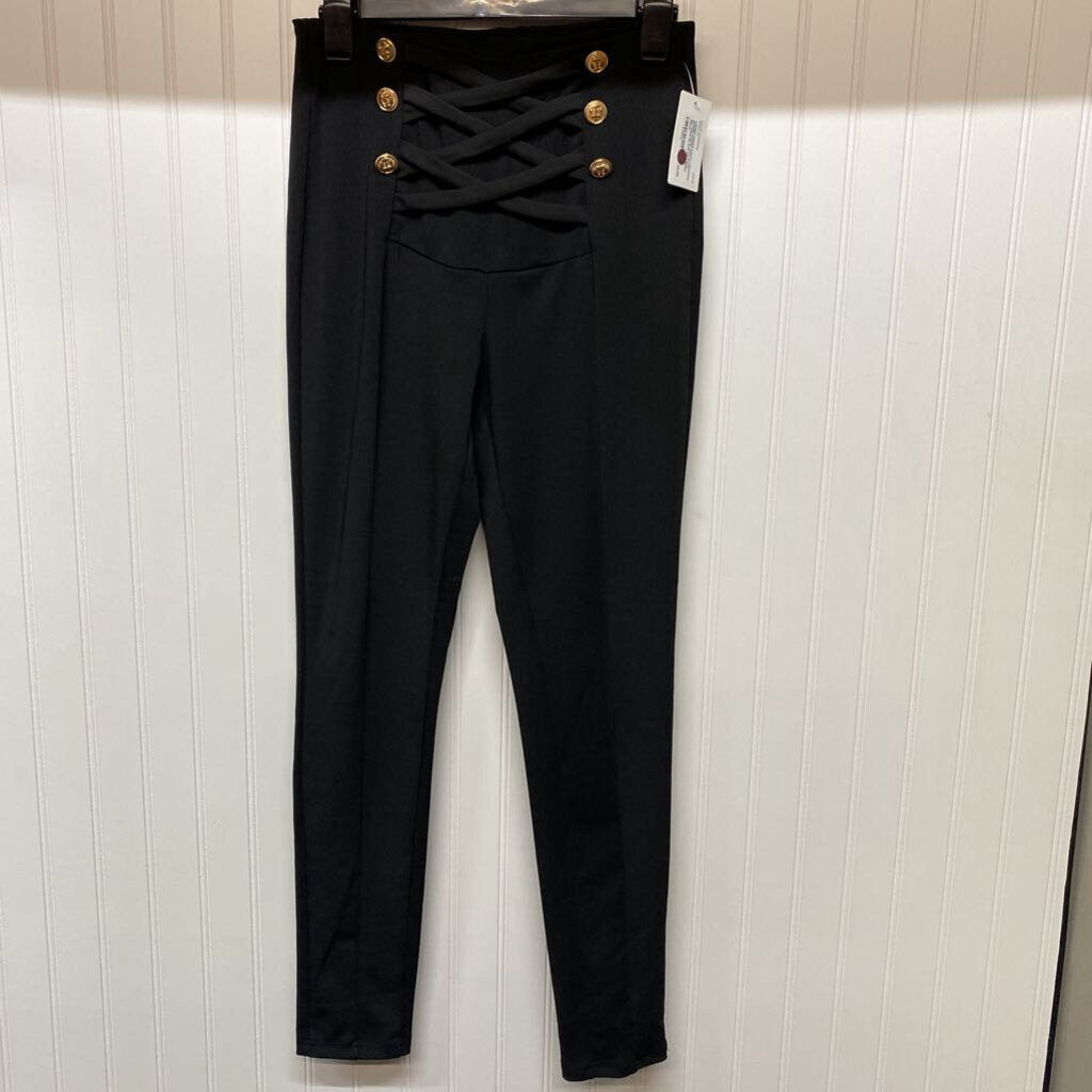 DRESS PANTS WITH GOLD BUTTONS
