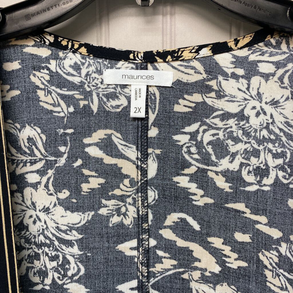 *LONG SHORT SLEEVE OPEN FRONT CARDIGAN