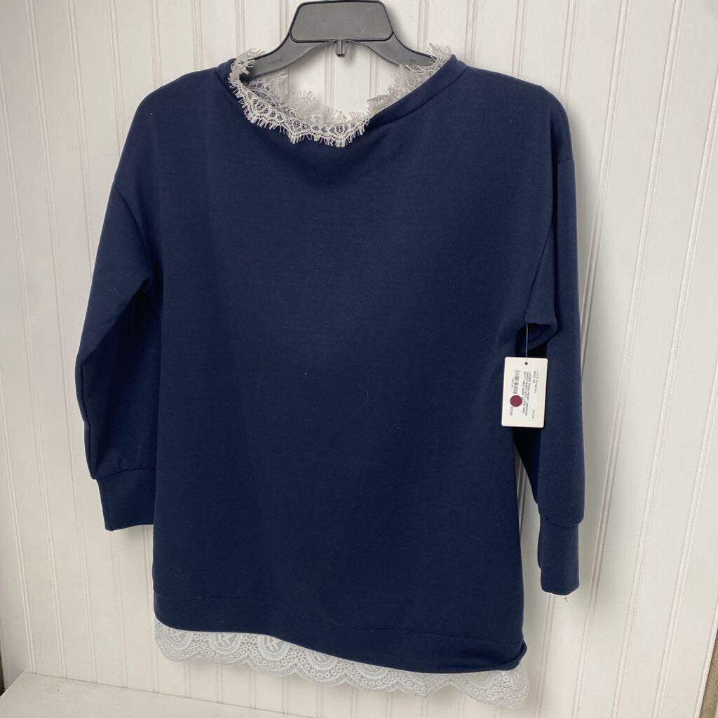 SWEATSHIRT WITH LACE HEM