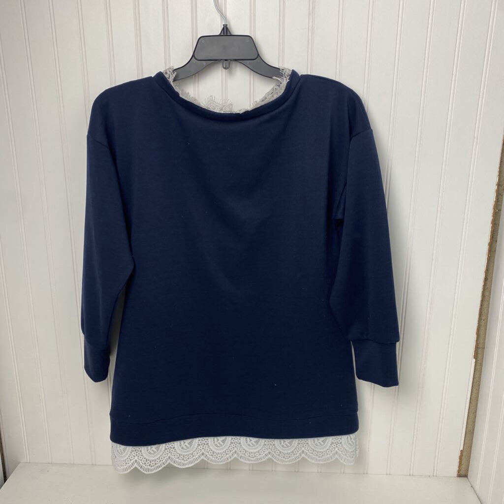 SWEATSHIRT WITH LACE HEM