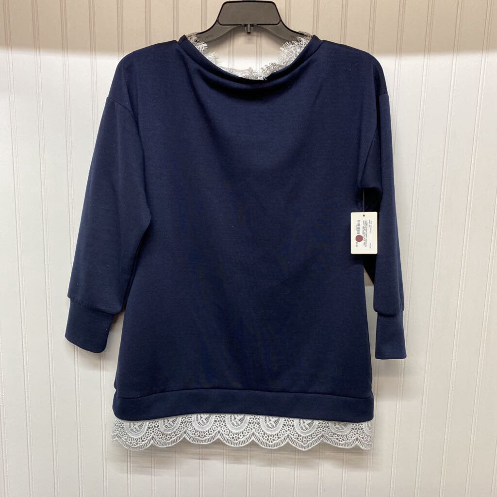 SWEATSHIRT WITH LACE HEM