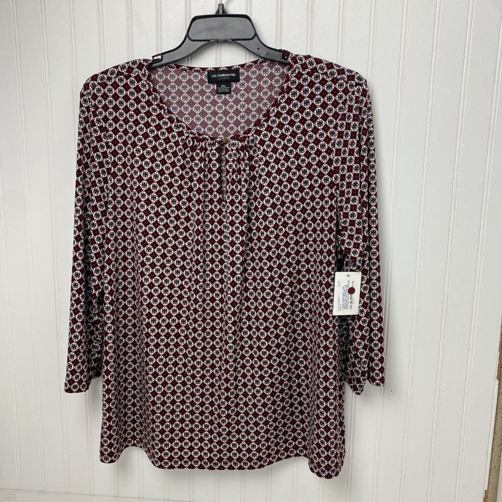 *L/S DRESS SHIRT WITH DIAMOND PATTERN GOLD BUTTON