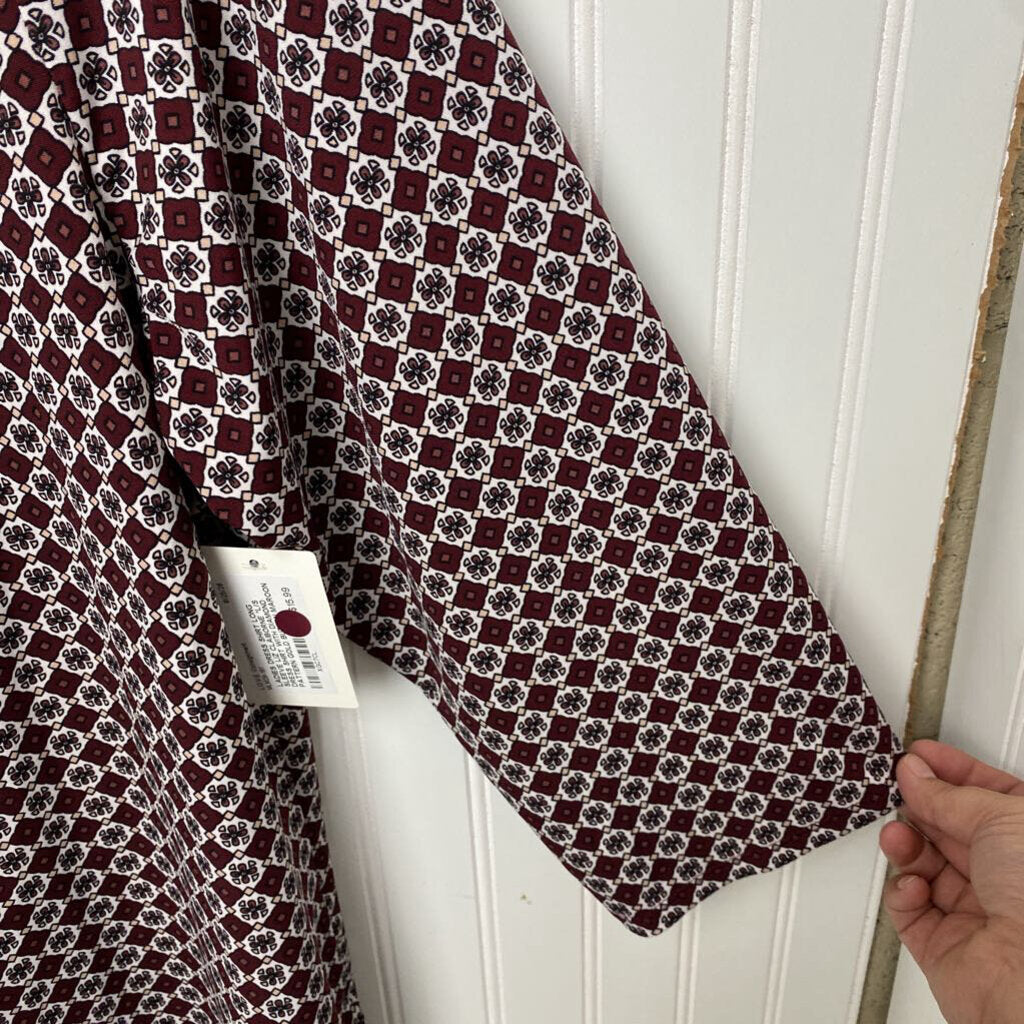 *L/S DRESS SHIRT WITH DIAMOND PATTERN GOLD BUTTON
