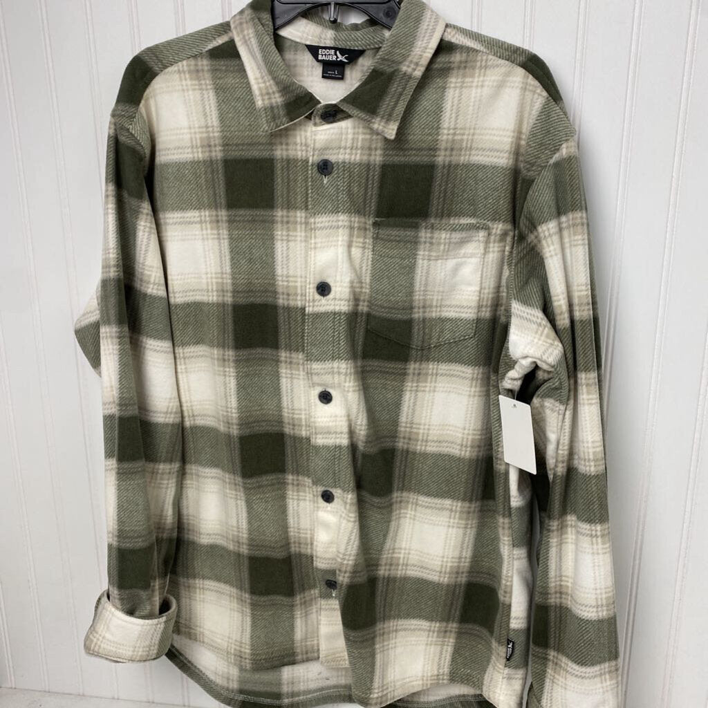 LONG SLEEVE FLEECE BUTTON UP SHIRT