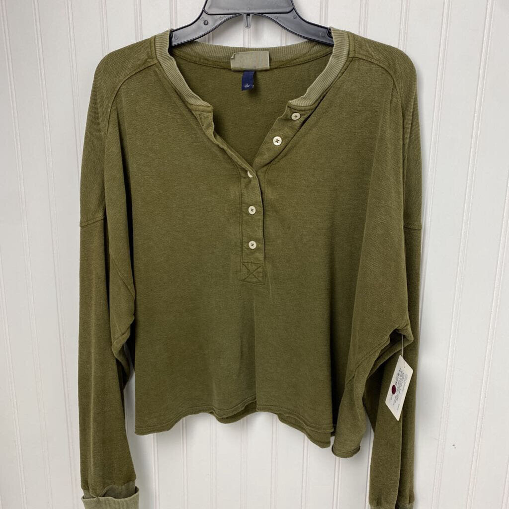 LONG SLEEVE HENLEY TOP