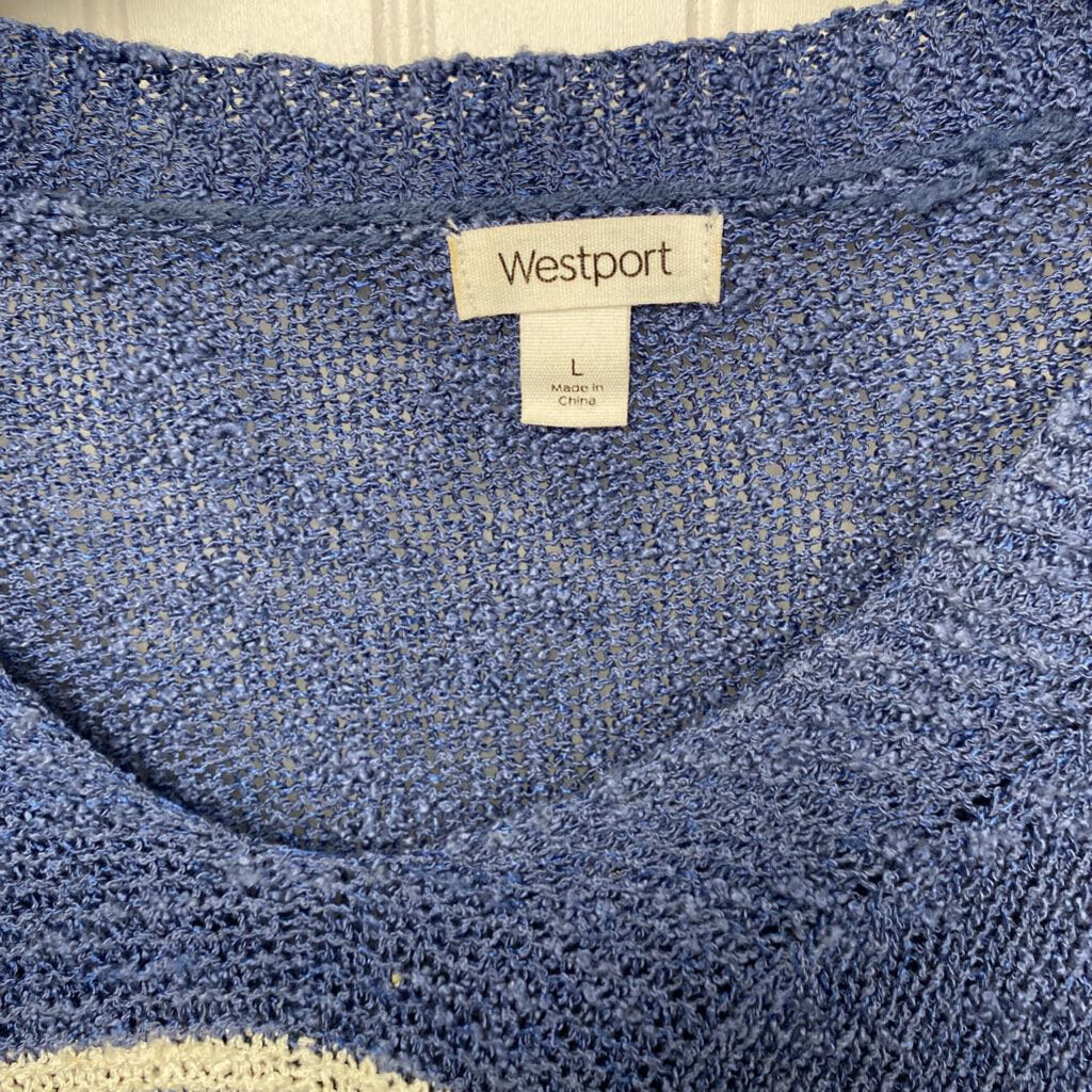 STRIPED V NECK SWEATER