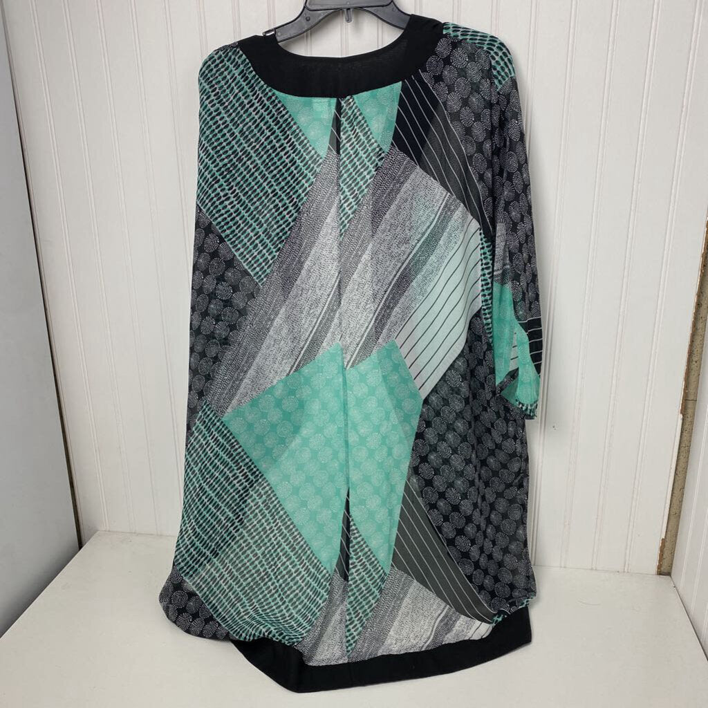 3/4 SLEEVE SHEER CARDIGAN